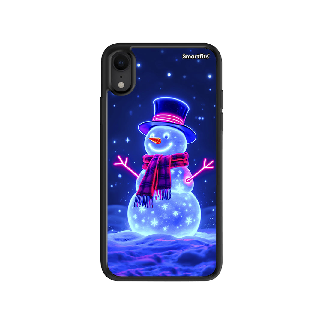 Christmas Neon Snowman - iPhone XR θήκη