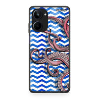 Thumbnail for Θήκη Realme 10 Chevron Devilfish από τη Smartfits με σχέδιο στο πίσω μέρος και μαύρο περίβλημα | Realme 10 Chevron Devilfish Case with Colorful Back and Black Bezels