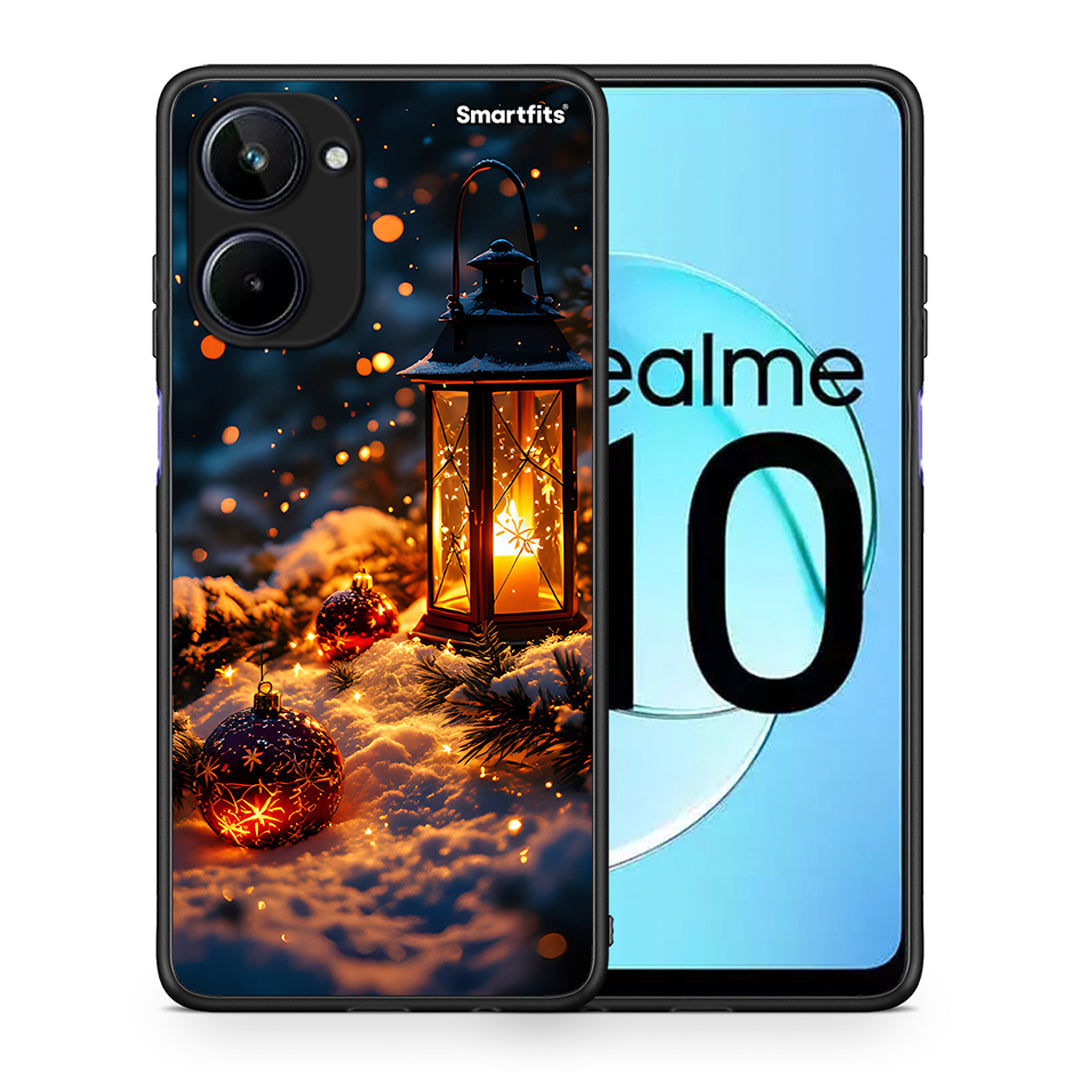 Θήκη Realme 10 Christmas Ornaments από τη Smartfits με σχέδιο στο πίσω μέρος και μαύρο περίβλημα | Realme 10 Christmas Ornaments Case with Colorful Back and Black Bezels