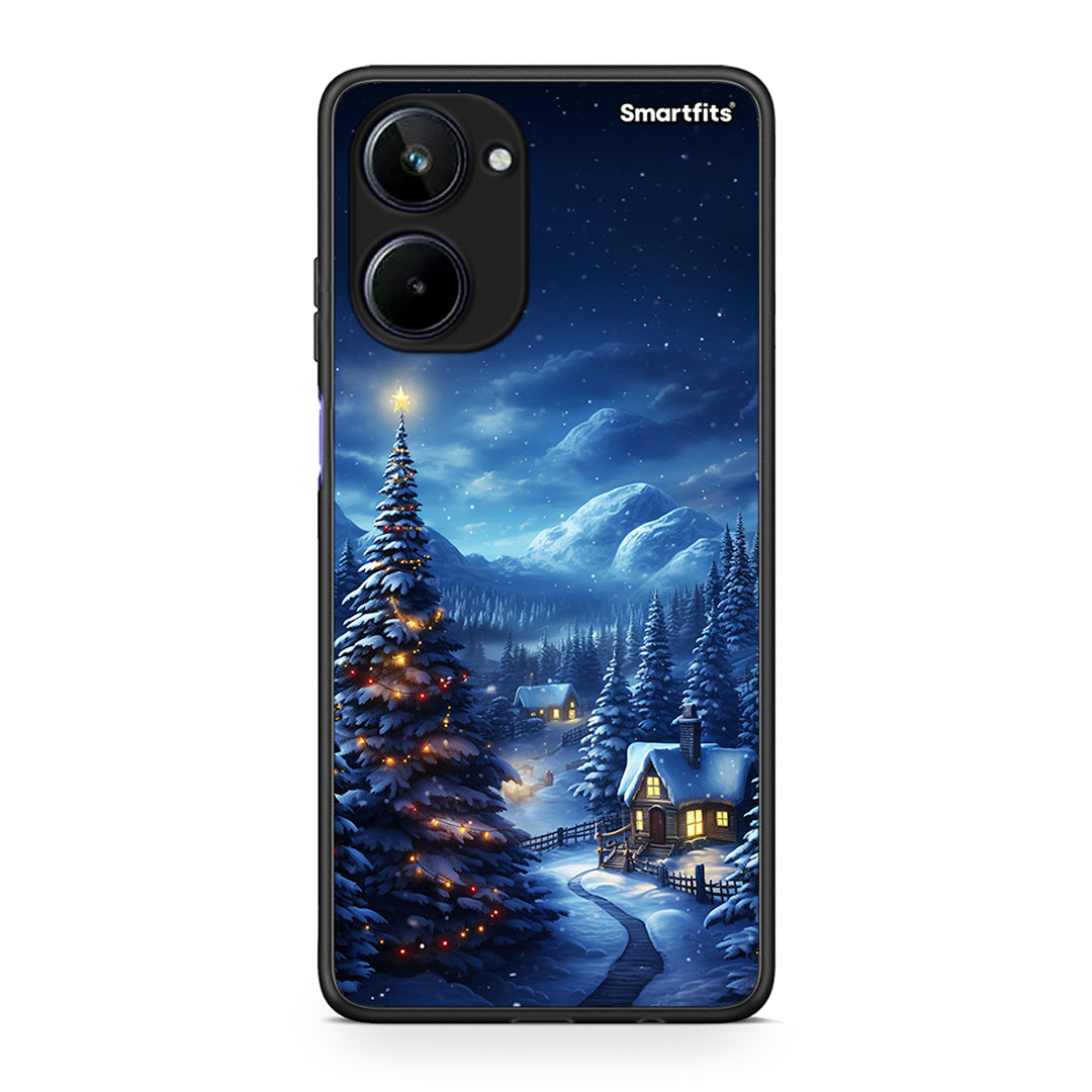 Θήκη Realme 10 Christmas Scenery από τη Smartfits με σχέδιο στο πίσω μέρος και μαύρο περίβλημα | Realme 10 Christmas Scenery Case with Colorful Back and Black Bezels