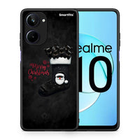 Thumbnail for Θήκη Realme 10 Merry Cat Christmas από τη Smartfits με σχέδιο στο πίσω μέρος και μαύρο περίβλημα | Realme 10 Merry Cat Christmas Case with Colorful Back and Black Bezels