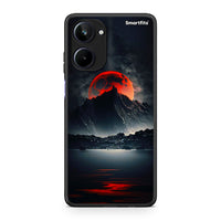 Thumbnail for Θήκη Realme 10 Red Full Moon από τη Smartfits με σχέδιο στο πίσω μέρος και μαύρο περίβλημα | Realme 10 Red Full Moon Case with Colorful Back and Black Bezels