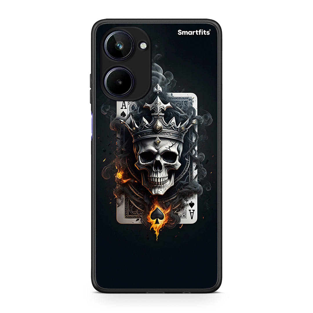 Θήκη Realme 10 Skull King Ace από τη Smartfits με σχέδιο στο πίσω μέρος και μαύρο περίβλημα | Realme 10 Skull King Ace Case with Colorful Back and Black Bezels