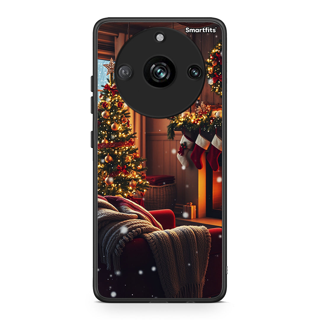 Realme 11 Pro Home For Christmas θήκη από τη Smartfits με σχέδιο στο πίσω μέρος και μαύρο περίβλημα | Smartphone case with colorful back and black bezels by Smartfits