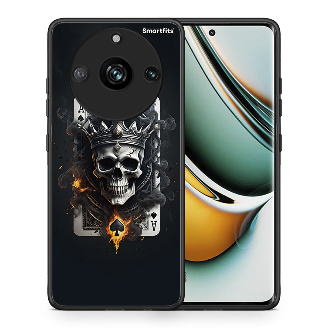 Θήκη Realme 11 Pro Skull King Ace από τη Smartfits με σχέδιο στο πίσω μέρος και μαύρο περίβλημα | Realme 11 Pro Skull King Ace case with colorful back and black bezels