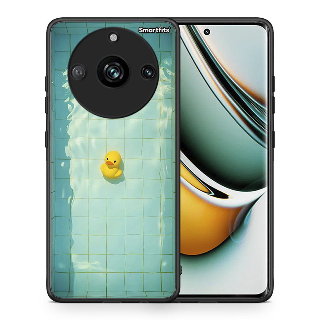 Θήκη Realme 11 Pro+ Yellow Duck από τη Smartfits με σχέδιο στο πίσω μέρος και μαύρο περίβλημα | Realme 11 Pro+ Yellow Duck case with colorful back and black bezels