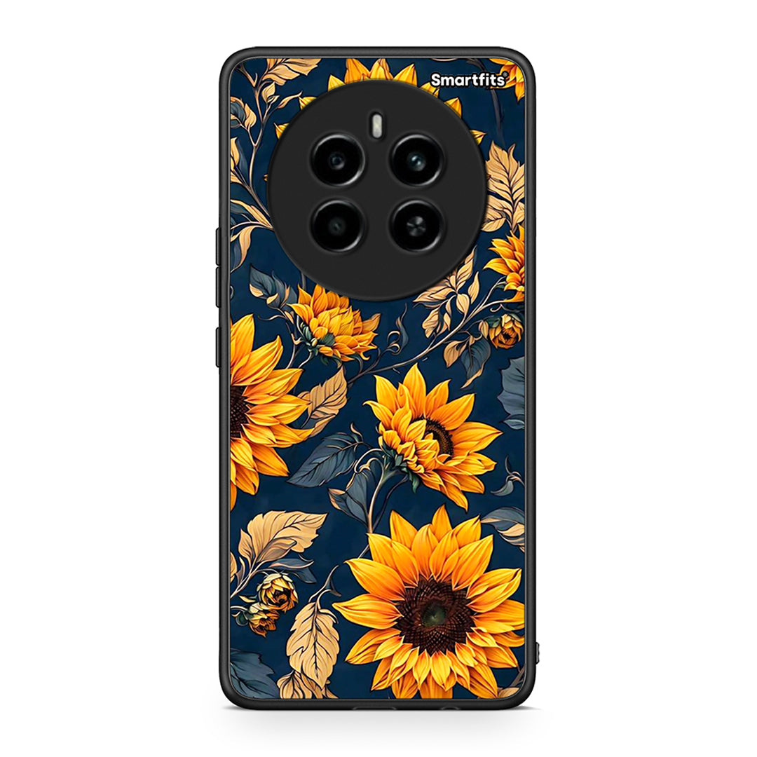 Realme 12 4G / 12+ / 13 4G Autumn Sunflowers Θήκη από τη Smartfits με σχέδιο στο πίσω μέρος και μαύρο περίβλημα | Smartphone case with colorful back and black bezels by Smartfits