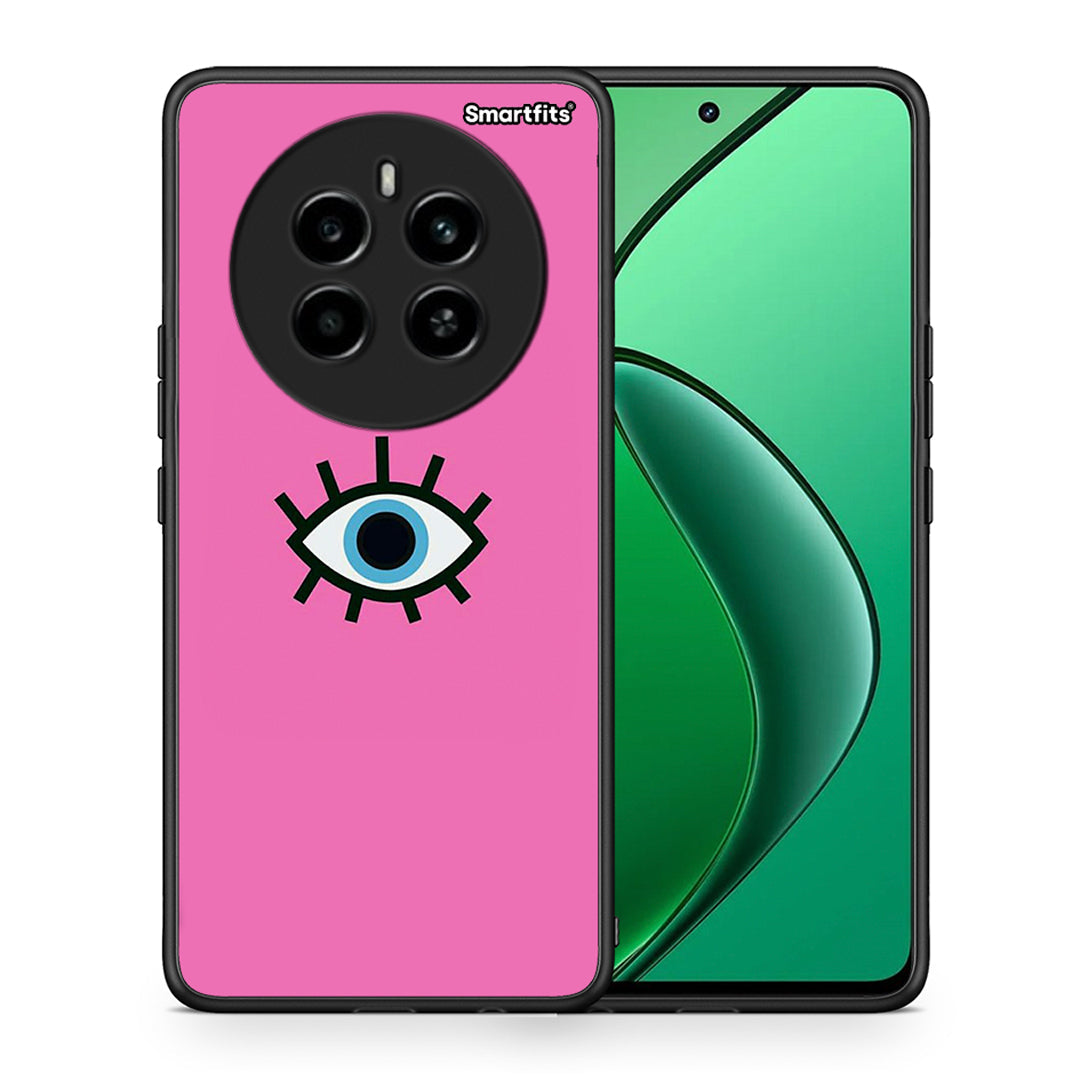 Θήκη Realme 12 4G / 12+ / 13 4G Blue Eye Pink από τη Smartfits με σχέδιο στο πίσω μέρος και μαύρο περίβλημα | Realme 12 4G / 12+ / 13 4G Blue Eye Pink case with colorful back and black bezels