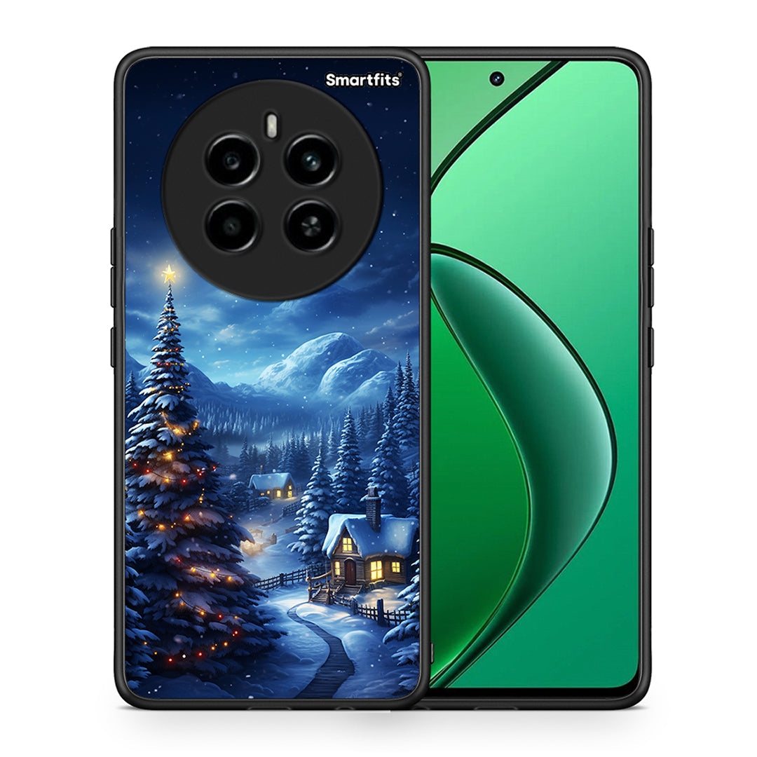 Θήκη Realme 12 4G / 12+ / 13 4G Christmas Scenery από τη Smartfits με σχέδιο στο πίσω μέρος και μαύρο περίβλημα | Realme 12 4G / 12+ / 13 4G Christmas Scenery case with colorful back and black bezels