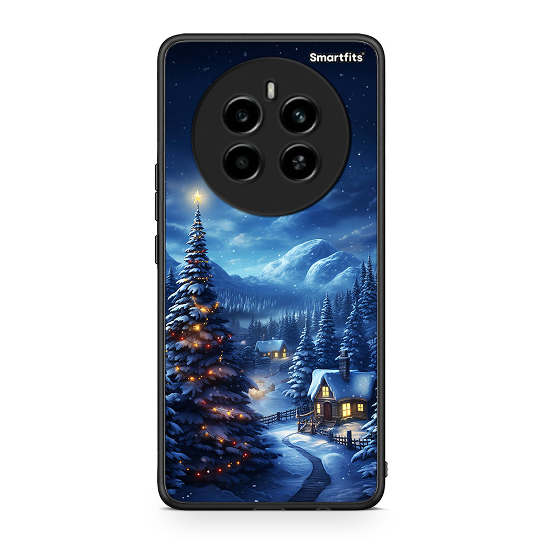 Realme 12 4G / 12+ / 13 4G Christmas Scenery θήκη από τη Smartfits με σχέδιο στο πίσω μέρος και μαύρο περίβλημα | Smartphone case with colorful back and black bezels by Smartfits