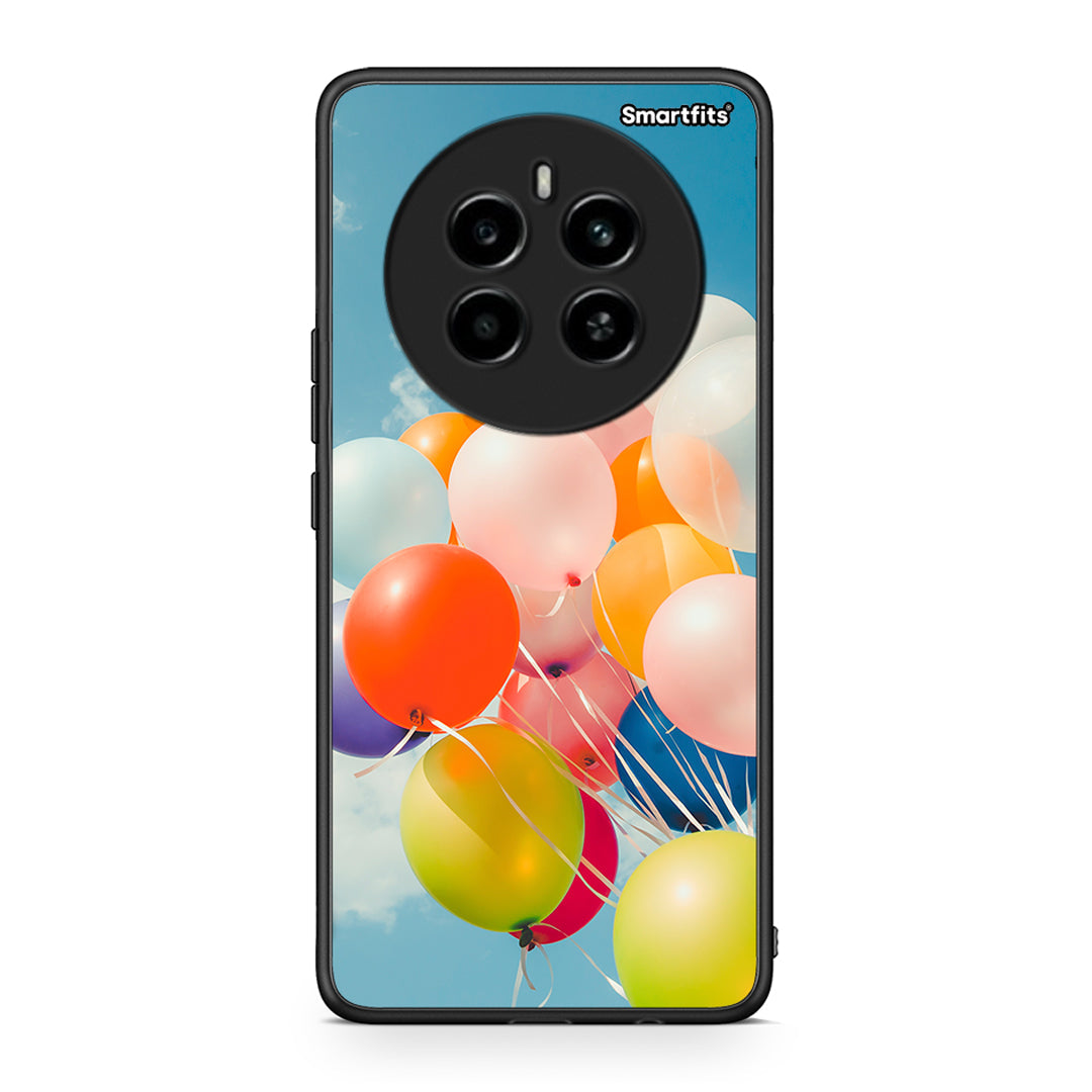 Realme 12 4G / 12+ / 13 4G Colorful Balloons θήκη από τη Smartfits με σχέδιο στο πίσω μέρος και μαύρο περίβλημα | Smartphone case with colorful back and black bezels by Smartfits