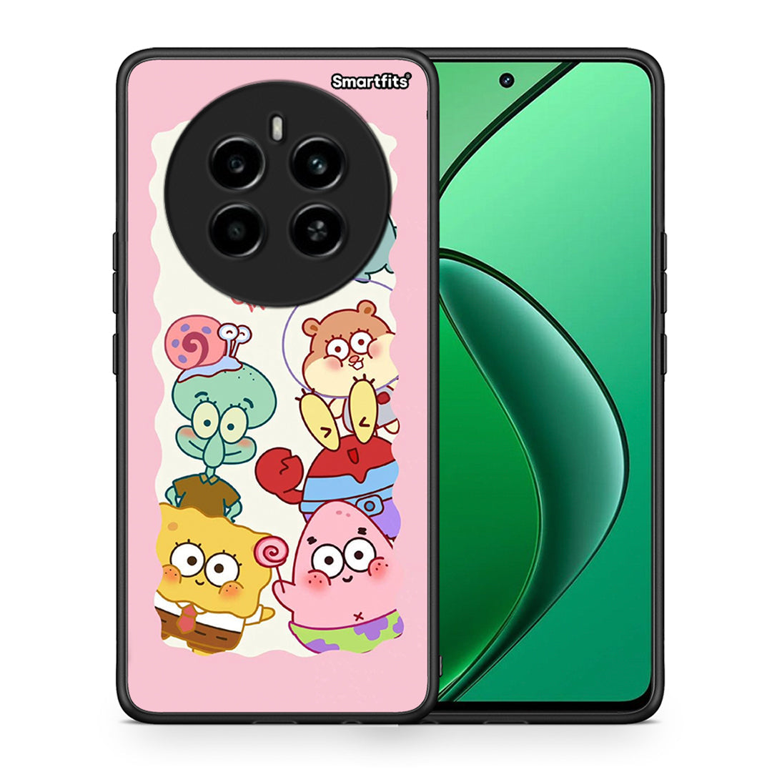 Θήκη Realme 12 4G / 12+ / 13 4G Cute Companion από τη Smartfits με σχέδιο στο πίσω μέρος και μαύρο περίβλημα | Realme 12 4G / 12+ / 13 4G Cute Companion case with colorful back and black bezels