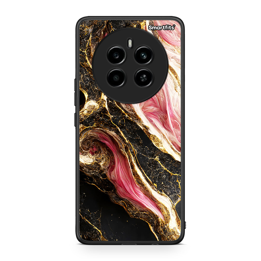 Realme 12 4G / 12+ / 13 4G Glamorous Pink Marble θήκη από τη Smartfits με σχέδιο στο πίσω μέρος και μαύρο περίβλημα | Smartphone case with colorful back and black bezels by Smartfits