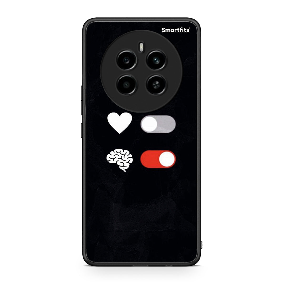 Realme 12 4G / 12+ / 13 4G Heart Vs Brain Θήκη Αγίου Βαλεντίνου από τη Smartfits με σχέδιο στο πίσω μέρος και μαύρο περίβλημα | Smartphone case with colorful back and black bezels by Smartfits