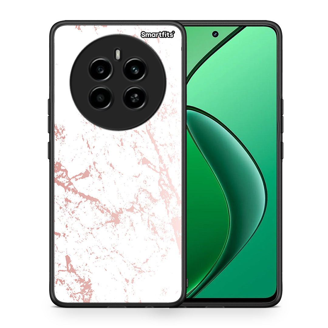 Θήκη Realme 12 4G / 12+ / 13 4G Pink Splash Marble από τη Smartfits με σχέδιο στο πίσω μέρος και μαύρο περίβλημα | Realme 12 4G / 12+ / 13 4G Pink Splash Marble case with colorful back and black bezels