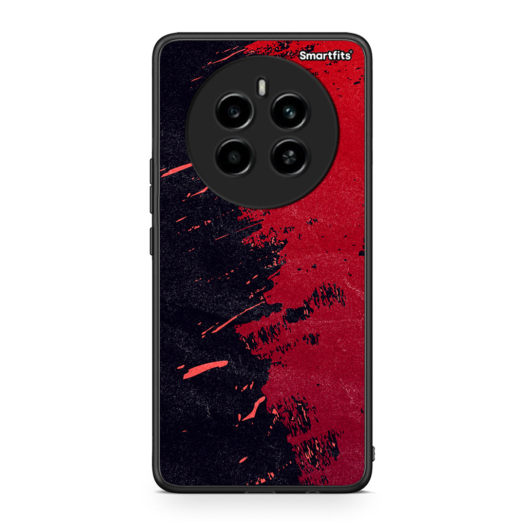 Realme 12 4G / 12+ / 13 4G Red Paint Θήκη Αγίου Βαλεντίνου από τη Smartfits με σχέδιο στο πίσω μέρος και μαύρο περίβλημα | Smartphone case with colorful back and black bezels by Smartfits