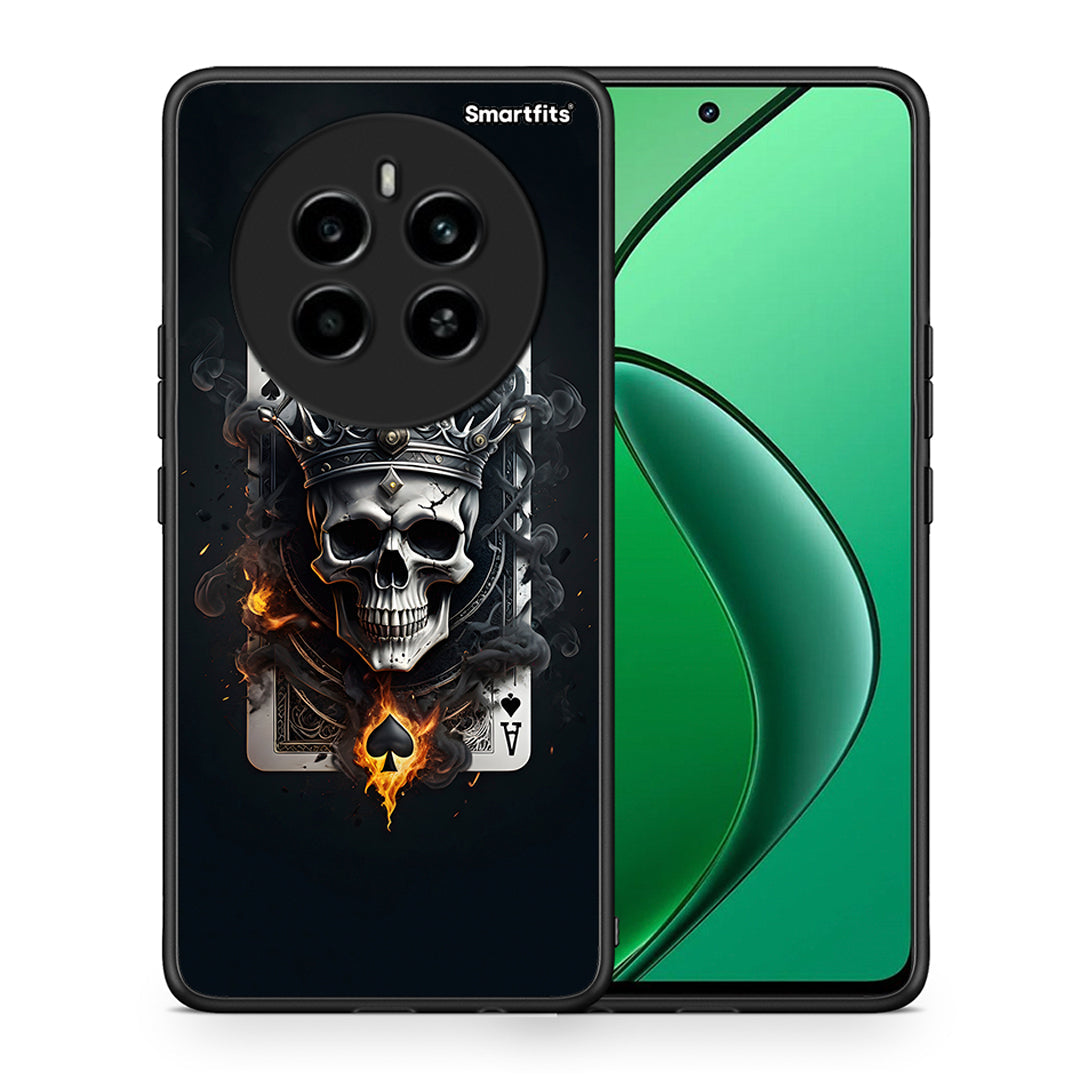 Θήκη Realme 12 4G / 12+ / 13 4G Skull King Ace από τη Smartfits με σχέδιο στο πίσω μέρος και μαύρο περίβλημα | Realme 12 4G / 12+ / 13 4G Skull King Ace case with colorful back and black bezels