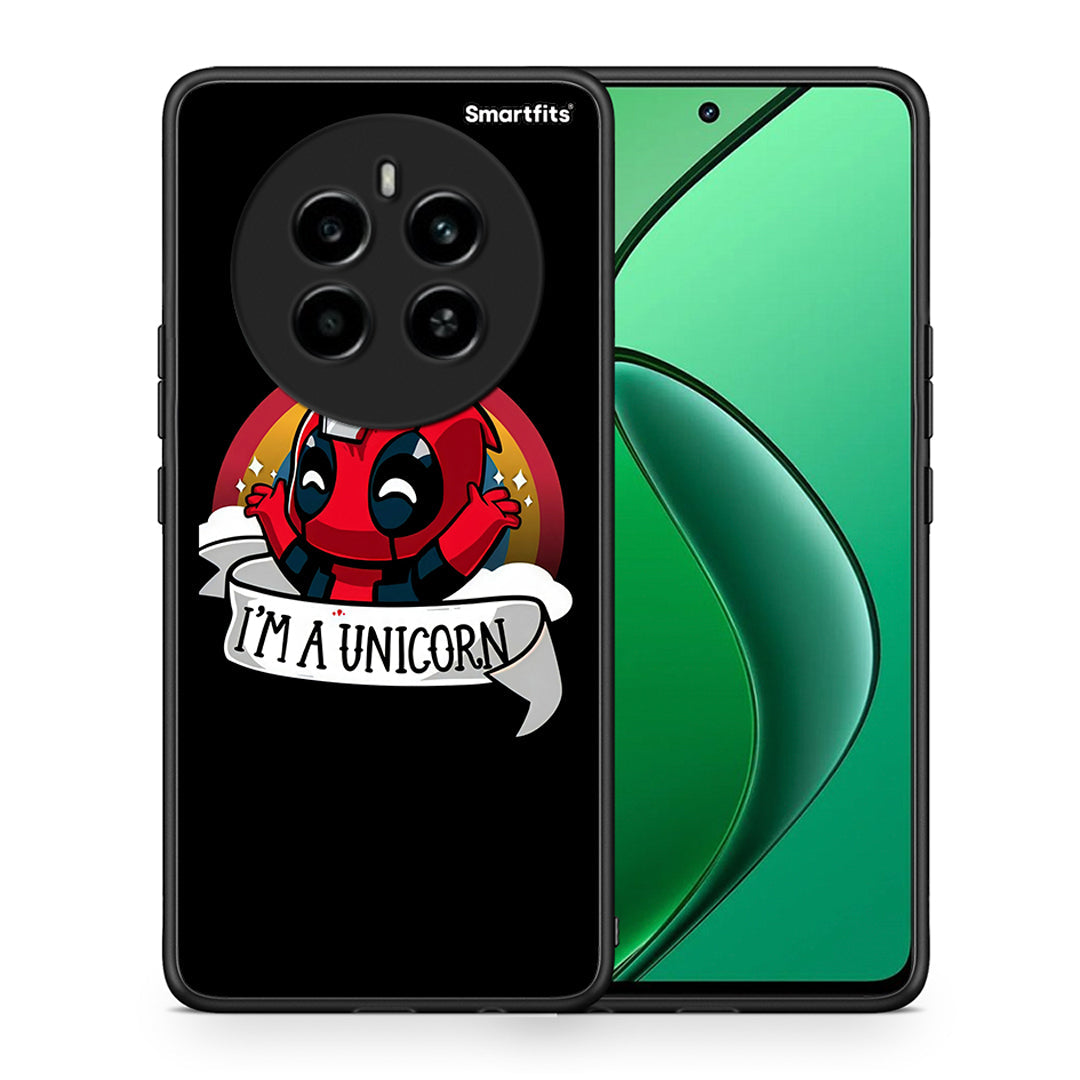 Θήκη Realme 12 4G / 12+ / 13 4G Unicorn Deadpool από τη Smartfits με σχέδιο στο πίσω μέρος και μαύρο περίβλημα | Realme 12 4G / 12+ / 13 4G Unicorn Deadpool case with colorful back and black bezels