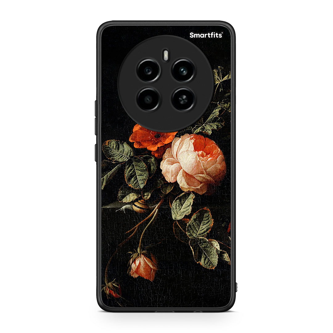 Realme 12 4G / 12+ / 13 4G Vintage Roses θήκη από τη Smartfits με σχέδιο στο πίσω μέρος και μαύρο περίβλημα | Smartphone case with colorful back and black bezels by Smartfits