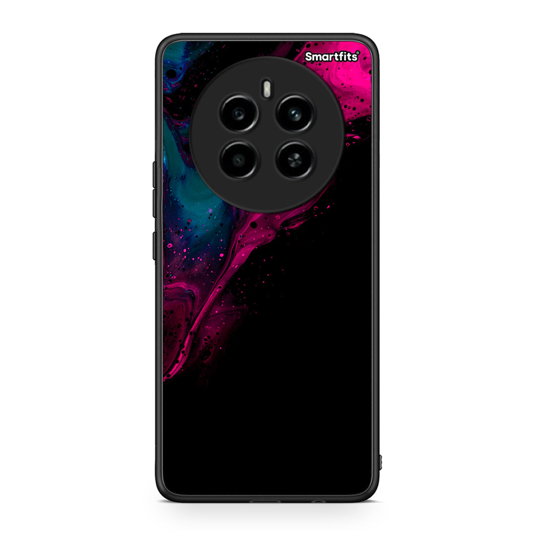 4 - Realme 12 4G / 12+ / 13 4G Pink Black Watercolor case, cover, bumper