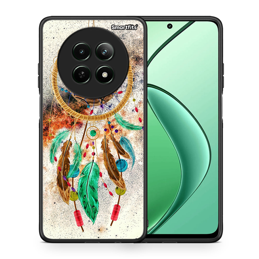 Θήκη Realme 12 5G DreamCatcher Boho από τη Smartfits με σχέδιο στο πίσω μέρος και μαύρο περίβλημα | Realme 12 5G DreamCatcher Boho case with colorful back and black bezels