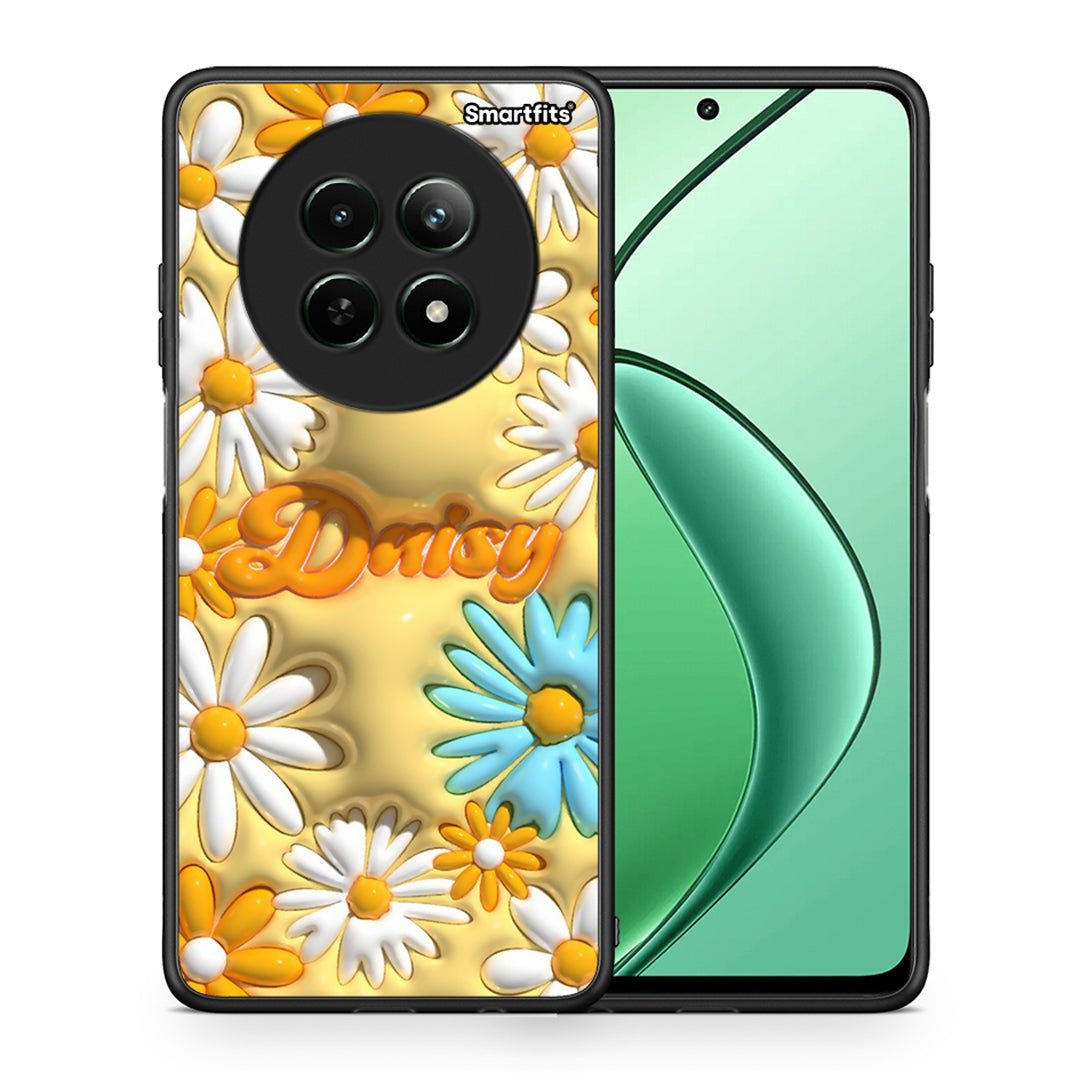 Θήκη Realme 12 5G Bubble Daisies από τη Smartfits με σχέδιο στο πίσω μέρος και μαύρο περίβλημα | Realme 12 5G Bubble Daisies case with colorful back and black bezels