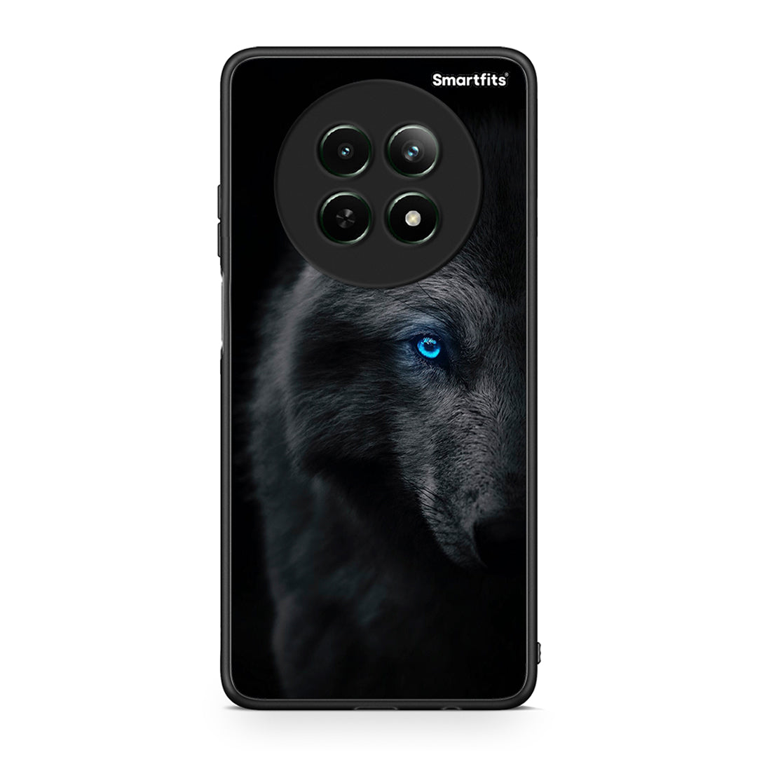 Realme 12 5G Dark Wolf θήκη από τη Smartfits με σχέδιο στο πίσω μέρος και μαύρο περίβλημα | Smartphone case with colorful back and black bezels by Smartfits