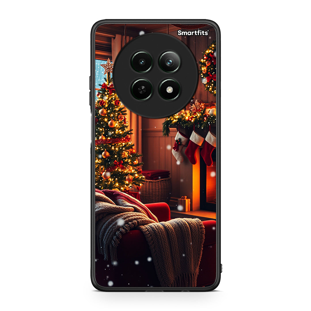 Realme 12 5G Home For Christmas θήκη από τη Smartfits με σχέδιο στο πίσω μέρος και μαύρο περίβλημα | Smartphone case with colorful back and black bezels by Smartfits