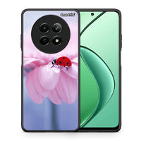 Thumbnail for Θήκη Realme 12 5G Ladybug Flower από τη Smartfits με σχέδιο στο πίσω μέρος και μαύρο περίβλημα | Realme 12 5G Ladybug Flower case with colorful back and black bezels