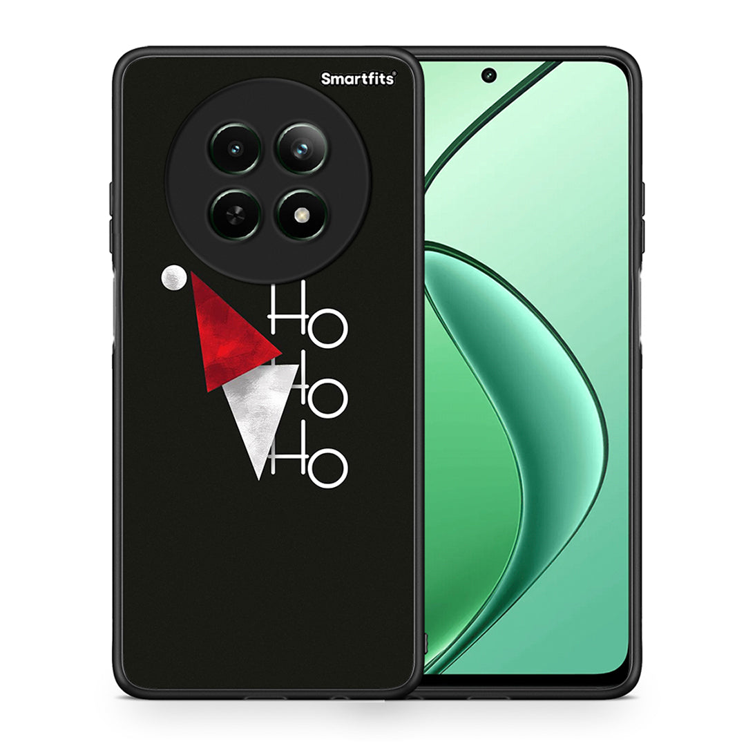 Θήκη Realme 12 5G Minimal Christmas από τη Smartfits με σχέδιο στο πίσω μέρος και μαύρο περίβλημα | Realme 12 5G Minimal Christmas case with colorful back and black bezels