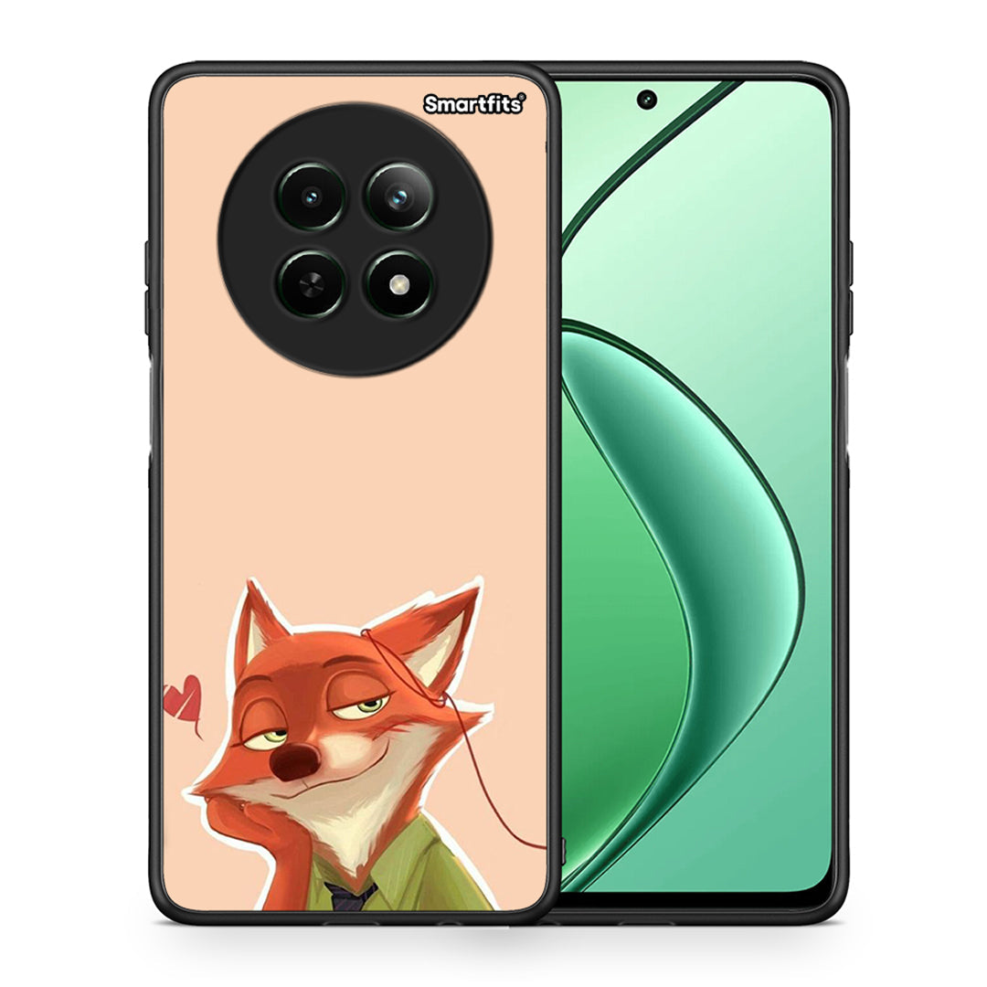 Θήκη Realme 12 5G Nick Wilde And Judy Hopps Love 1 από τη Smartfits με σχέδιο στο πίσω μέρος και μαύρο περίβλημα | Realme 12 5G Nick Wilde And Judy Hopps Love 1 case with colorful back and black bezels