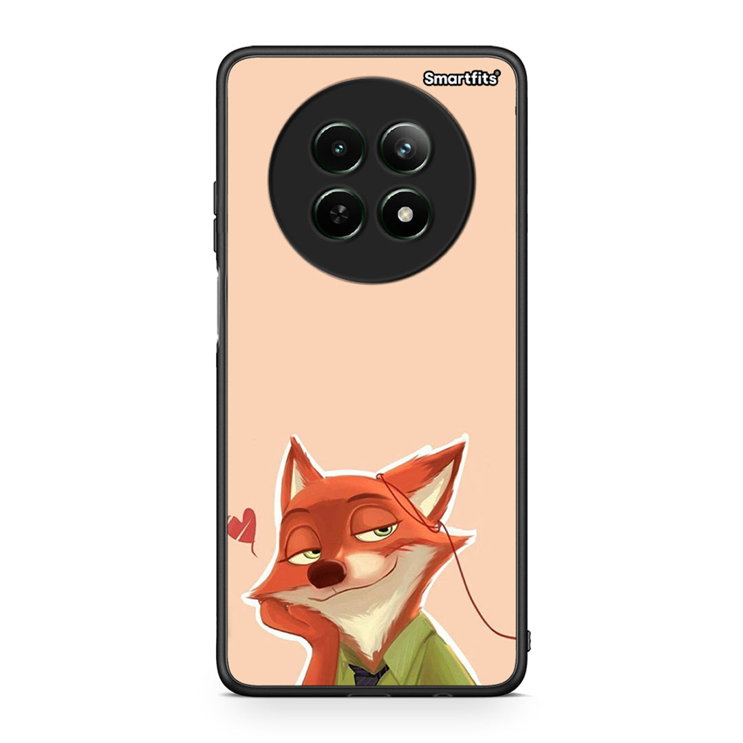 Realme 12 5G Nick Wilde And Judy Hopps Love 1 θήκη από τη Smartfits με σχέδιο στο πίσω μέρος και μαύρο περίβλημα | Smartphone case with colorful back and black bezels by Smartfits