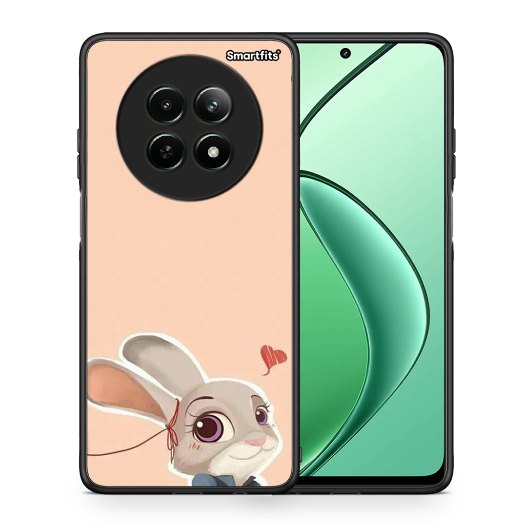 Θήκη Realme 12 5G Nick Wilde And Judy Hopps Love 2 από τη Smartfits με σχέδιο στο πίσω μέρος και μαύρο περίβλημα | Realme 12 5G Nick Wilde And Judy Hopps Love 2 case with colorful back and black bezels