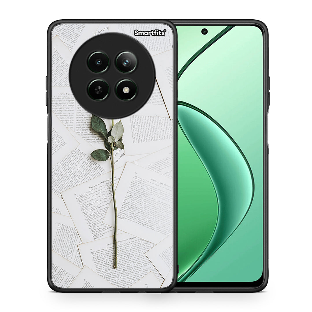 Θήκη Realme 12 5G Red Rose από τη Smartfits με σχέδιο στο πίσω μέρος και μαύρο περίβλημα | Realme 12 5G Red Rose case with colorful back and black bezels