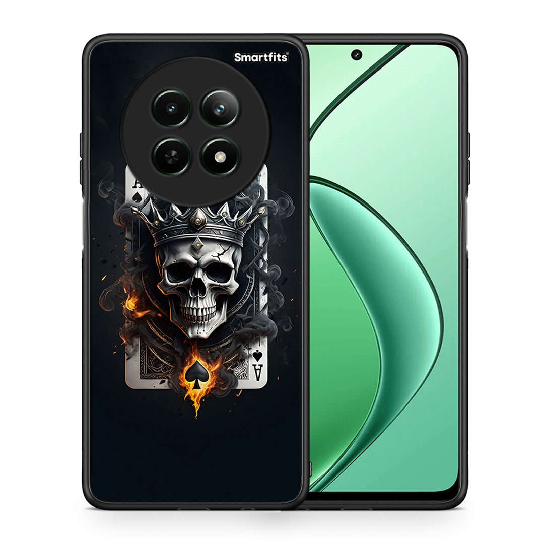 Θήκη Realme 12 5G Skull King Ace από τη Smartfits με σχέδιο στο πίσω μέρος και μαύρο περίβλημα | Realme 12 5G Skull King Ace case with colorful back and black bezels