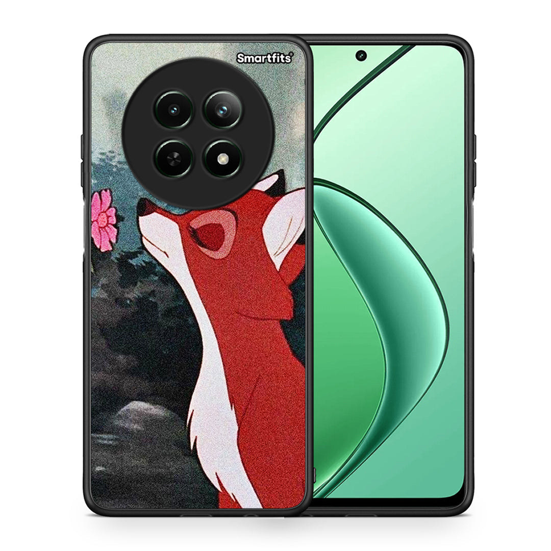 Θήκη Realme 12 5G Tod And Vixey Love 2 από τη Smartfits με σχέδιο στο πίσω μέρος και μαύρο περίβλημα | Realme 12 5G Tod And Vixey Love 2 case with colorful back and black bezels