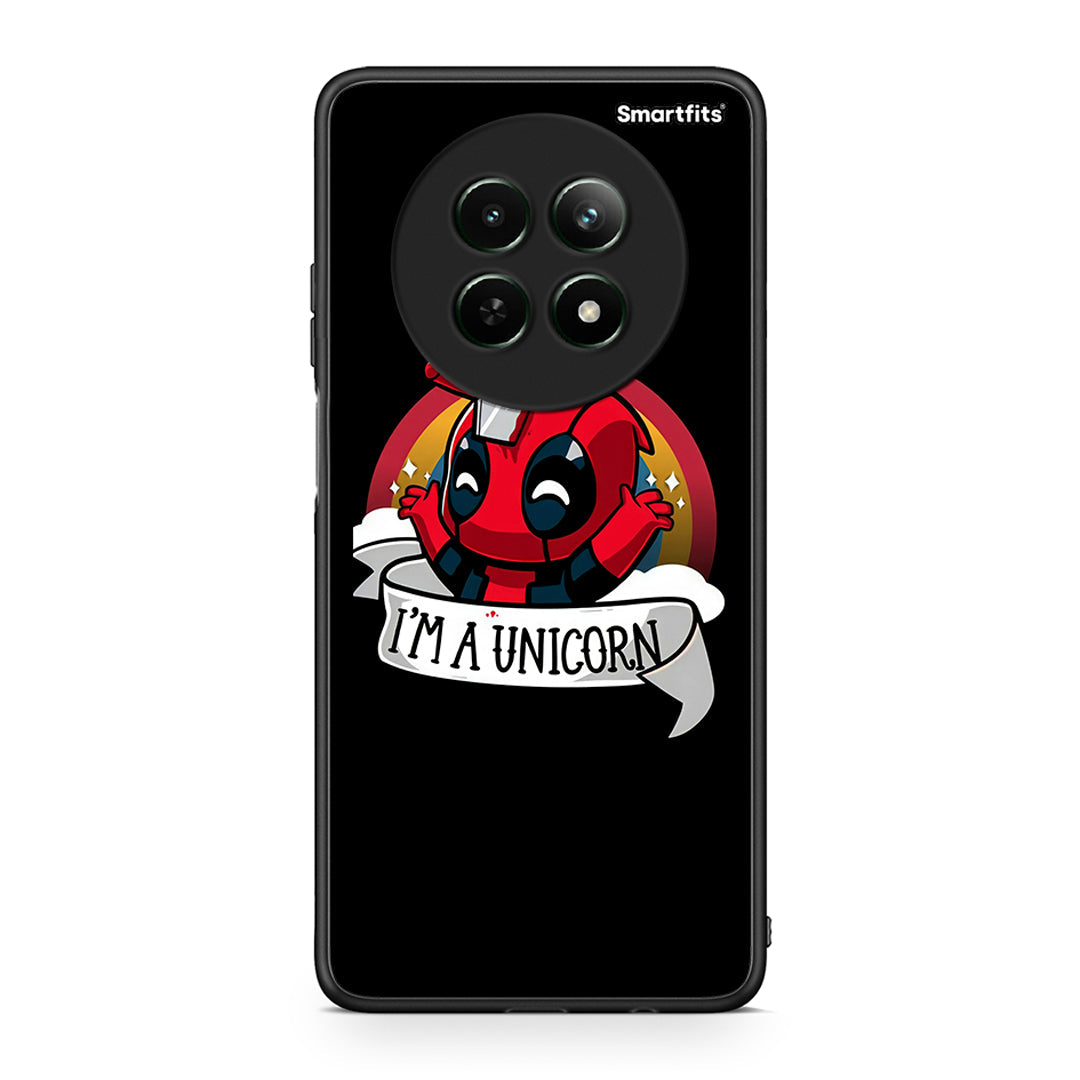 Realme 12 5G Unicorn Deadpool θήκη από τη Smartfits με σχέδιο στο πίσω μέρος και μαύρο περίβλημα | Smartphone case with colorful back and black bezels by Smartfits