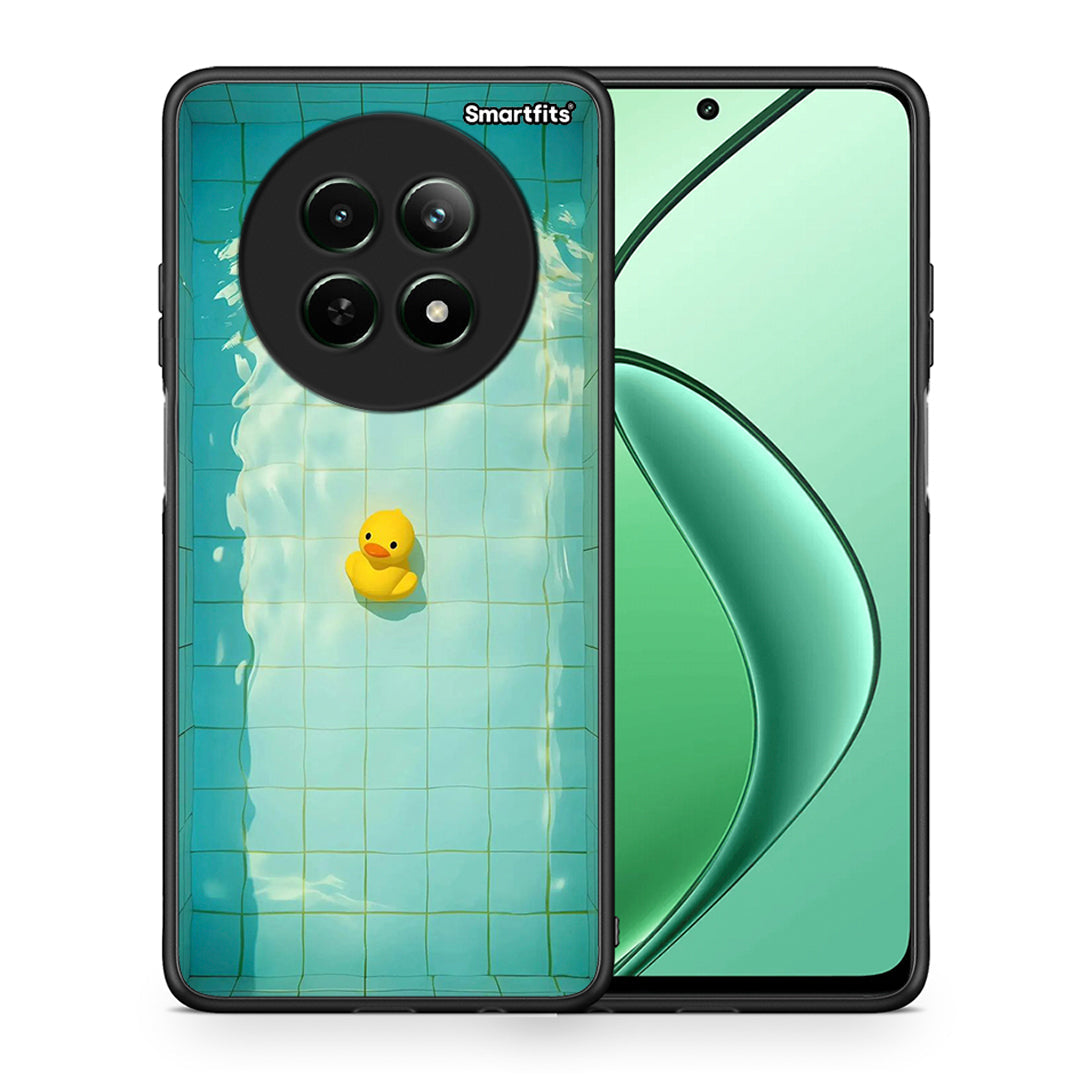 Θήκη Realme 12 5G Yellow Duck από τη Smartfits με σχέδιο στο πίσω μέρος και μαύρο περίβλημα | Realme 12 5G Yellow Duck case with colorful back and black bezels