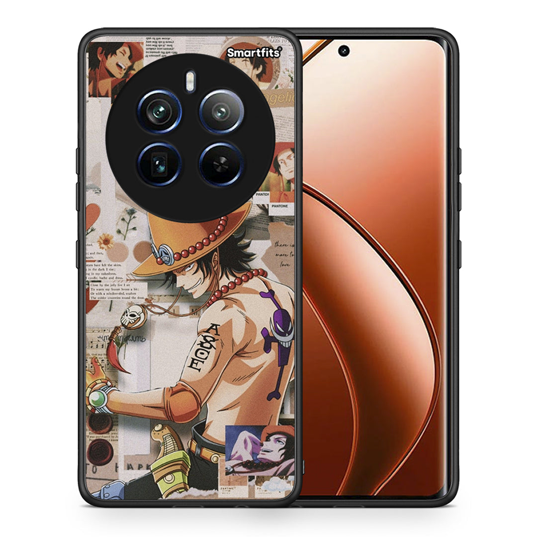 Θήκη Realme 12 Pro 5G / 12 Pro+ Anime Collage από τη Smartfits με σχέδιο στο πίσω μέρος και μαύρο περίβλημα | Realme 12 Pro 5G / 12 Pro+ Anime Collage case with colorful back and black bezels