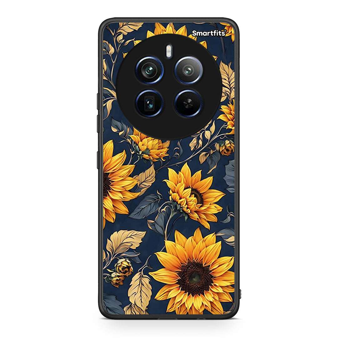 Realme 12 Pro 5G / 12 Pro+ Autumn Sunflowers Θήκη από τη Smartfits με σχέδιο στο πίσω μέρος και μαύρο περίβλημα | Smartphone case with colorful back and black bezels by Smartfits