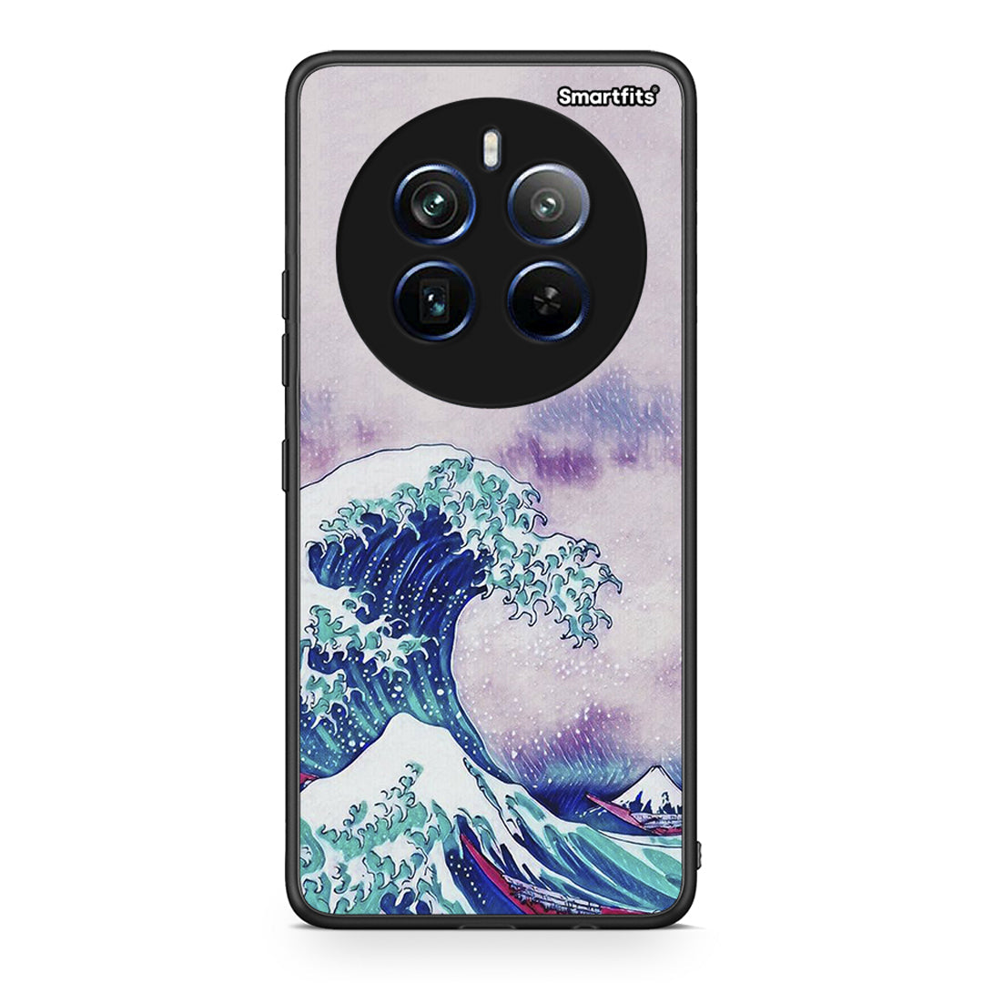 Realme 12 Pro 5G / 12 Pro+ Blue Waves θήκη από τη Smartfits με σχέδιο στο πίσω μέρος και μαύρο περίβλημα | Smartphone case with colorful back and black bezels by Smartfits