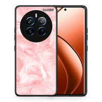 Thumbnail for Θήκη Realme 12 Pro 5G / 12 Pro+ Pink Feather Boho από τη Smartfits με σχέδιο στο πίσω μέρος και μαύρο περίβλημα | Realme 12 Pro 5G / 12 Pro+ Pink Feather Boho case with colorful back and black bezels