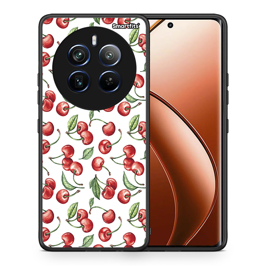 Θήκη Realme 12 Pro 5G / 12 Pro+ Cherry Summer από τη Smartfits με σχέδιο στο πίσω μέρος και μαύρο περίβλημα | Realme 12 Pro 5G / 12 Pro+ Cherry Summer case with colorful back and black bezels