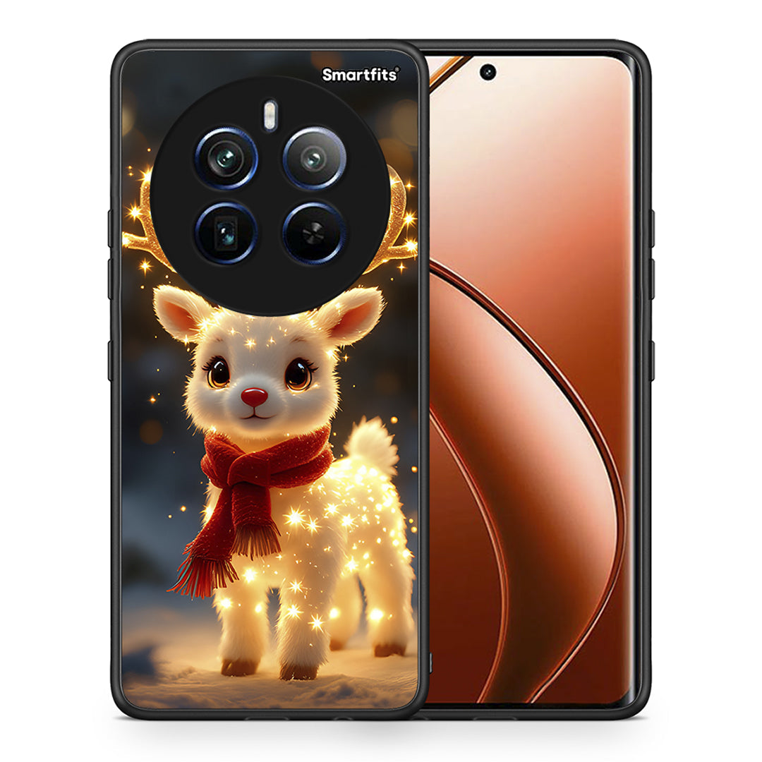 Θήκη Realme 12 Pro 5G / 12 Pro+ Christmas Cutie από τη Smartfits με σχέδιο στο πίσω μέρος και μαύρο περίβλημα | Realme 12 Pro 5G / 12 Pro+ Christmas Cutie case with colorful back and black bezels