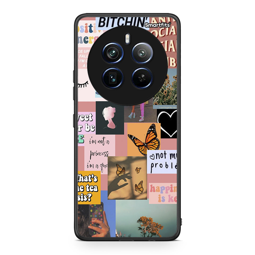 Realme 12 Pro 5G / 12 Pro+ Collage Bitchin Θήκη Αγίου Βαλεντίνου από τη Smartfits με σχέδιο στο πίσω μέρος και μαύρο περίβλημα | Smartphone case with colorful back and black bezels by Smartfits