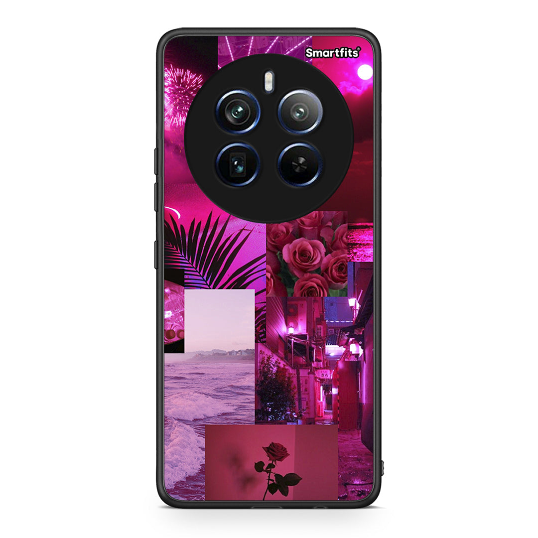 Realme 12 Pro 5G / 12 Pro+ Collage Red Roses Θήκη Αγίου Βαλεντίνου από τη Smartfits με σχέδιο στο πίσω μέρος και μαύρο περίβλημα | Smartphone case with colorful back and black bezels by Smartfits