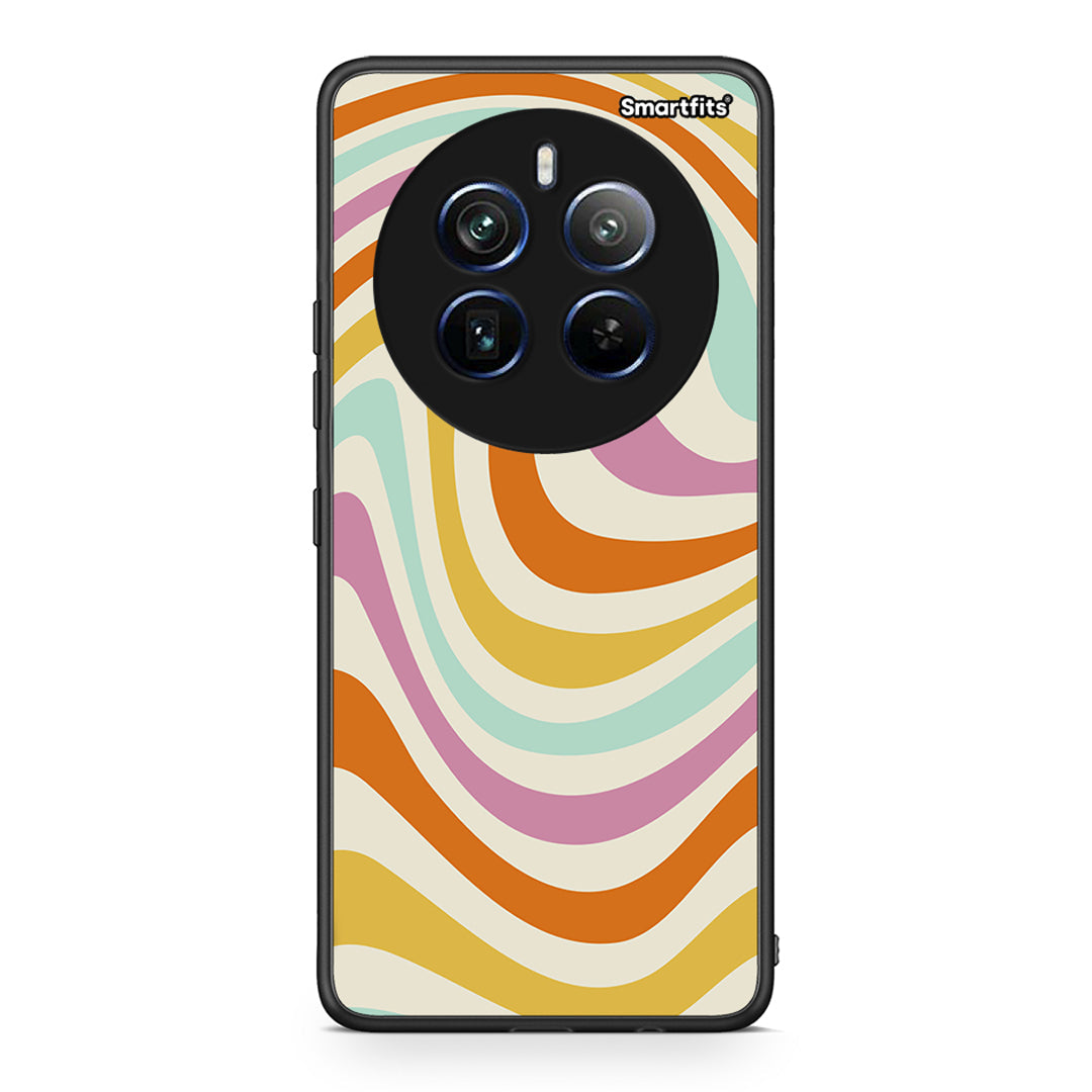 Realme 12 Pro 5G / 12 Pro+ Colourful Waves θήκη από τη Smartfits με σχέδιο στο πίσω μέρος και μαύρο περίβλημα | Smartphone case with colorful back and black bezels by Smartfits