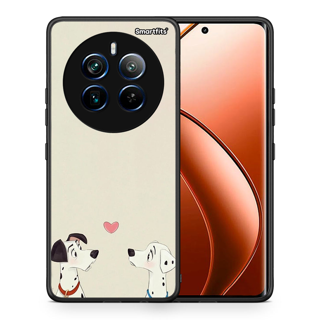 Θήκη Realme 12 Pro 5G / 12 Pro+ Dalmatians Love από τη Smartfits με σχέδιο στο πίσω μέρος και μαύρο περίβλημα | Realme 12 Pro 5G / 12 Pro+ Dalmatians Love case with colorful back and black bezels