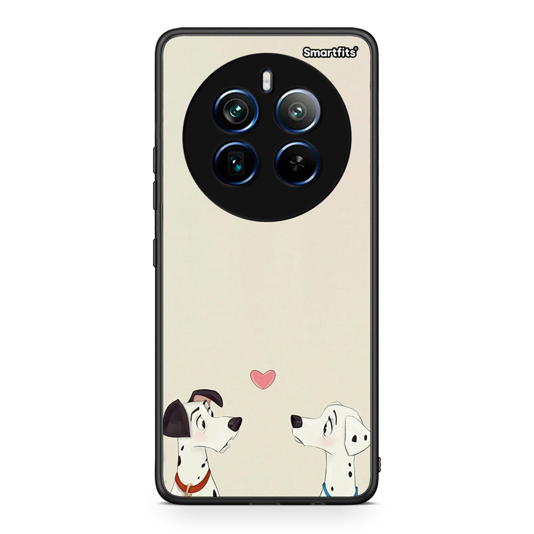 Realme 12 Pro 5G / 12 Pro+ Dalmatians Love θήκη από τη Smartfits με σχέδιο στο πίσω μέρος και μαύρο περίβλημα | Smartphone case with colorful back and black bezels by Smartfits