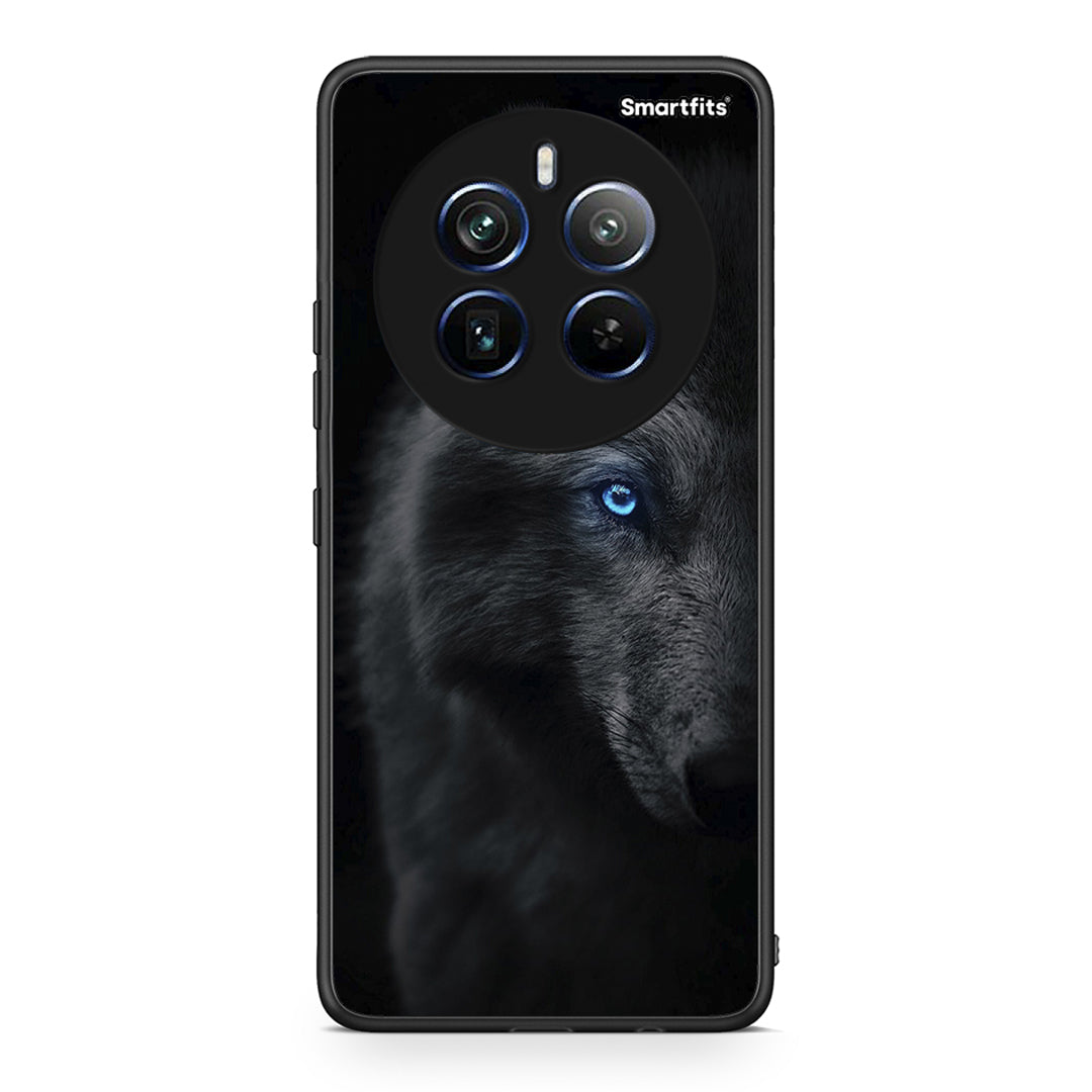 Realme 12 Pro 5G / 12 Pro+ Dark Wolf θήκη από τη Smartfits με σχέδιο στο πίσω μέρος και μαύρο περίβλημα | Smartphone case with colorful back and black bezels by Smartfits